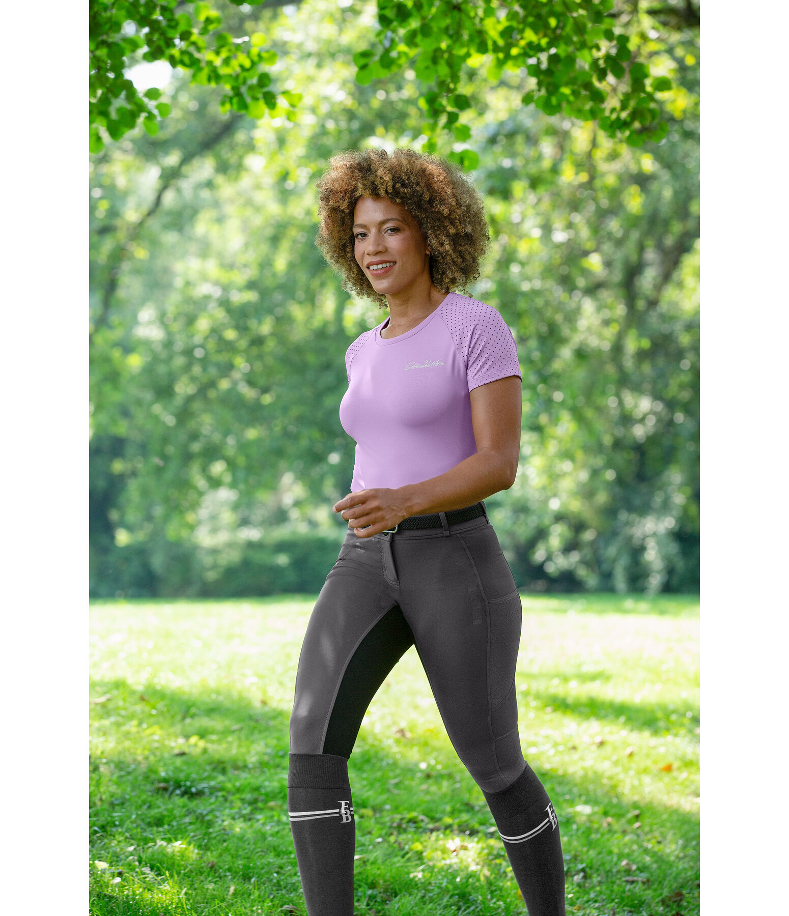 hybride rijbroek met zitvlak Mesh Denise CTS