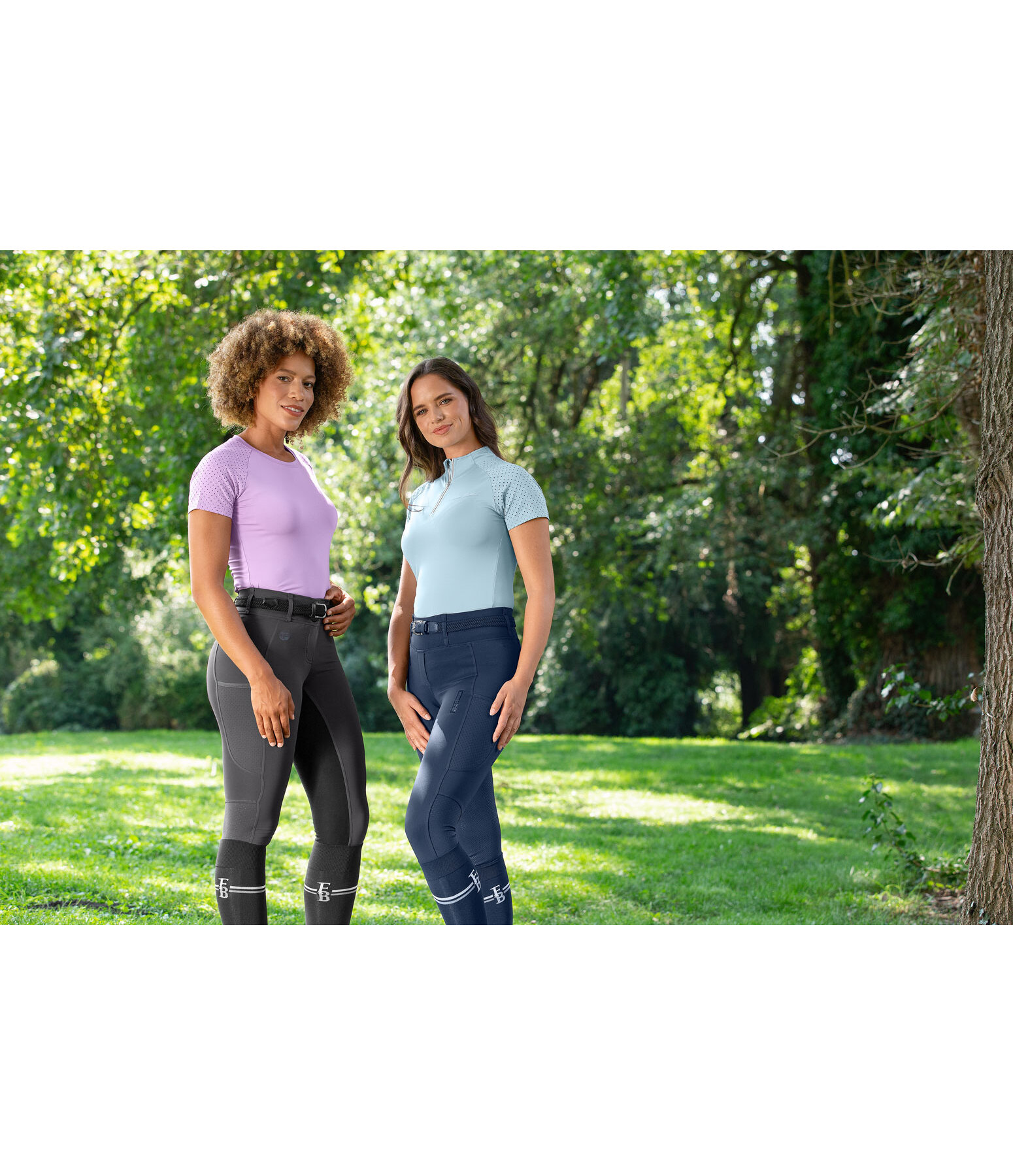 hybride rijbroek met zitvlak Mesh Denise CTS