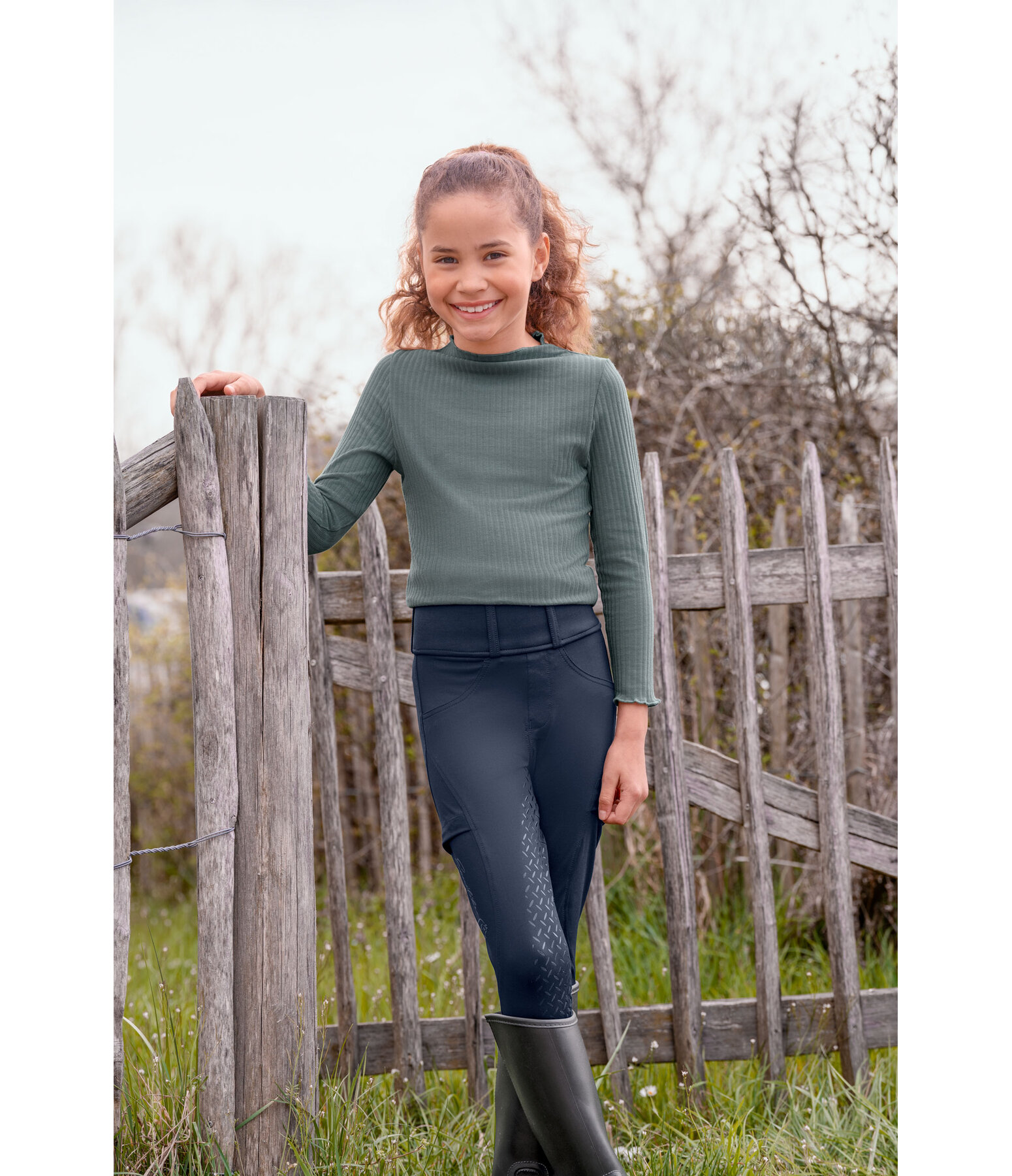 kids hybrid grip rijbroek Ilva met zitvlak