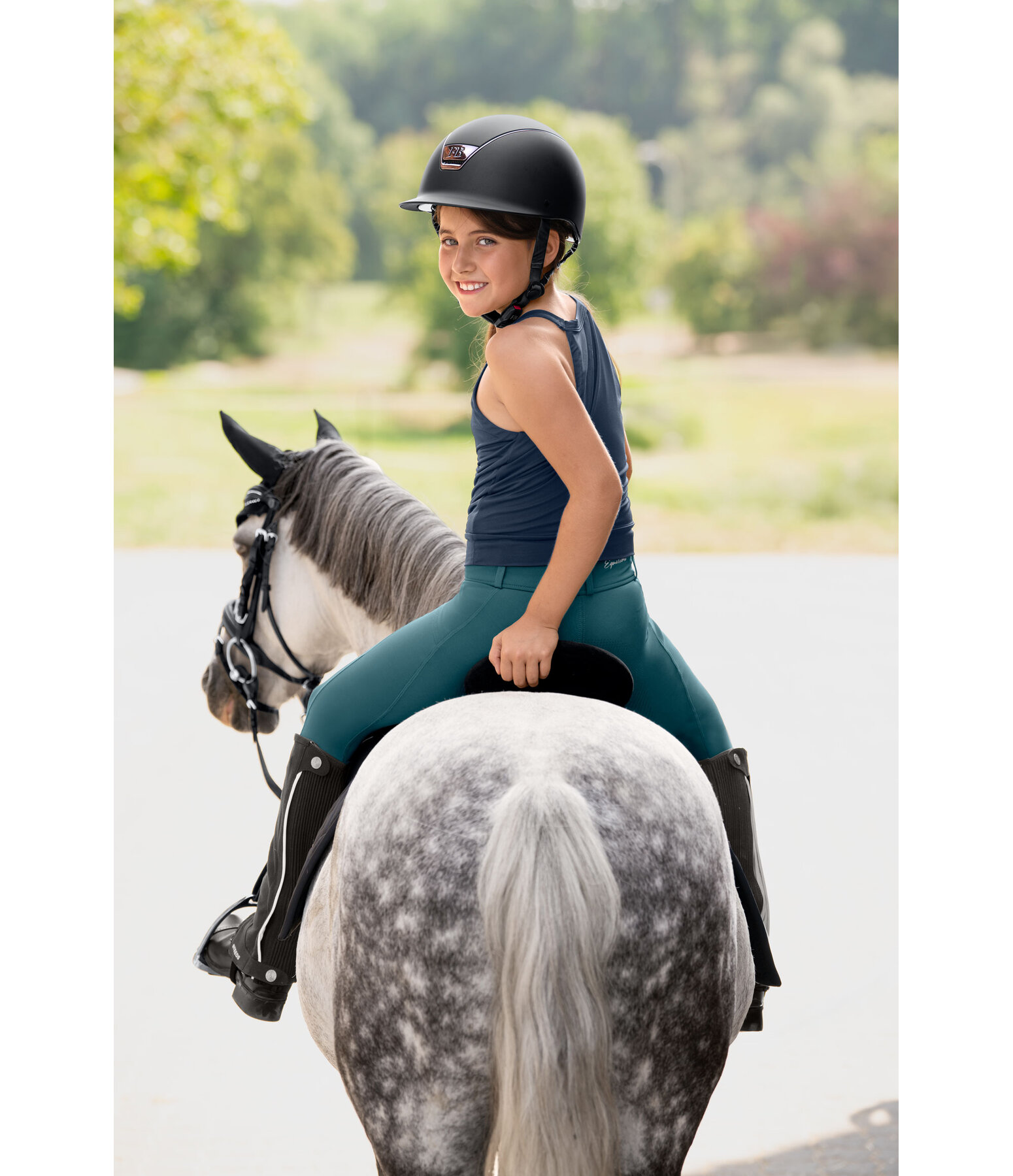 kids hybrid grip rijbroek Ilva met zitvlak