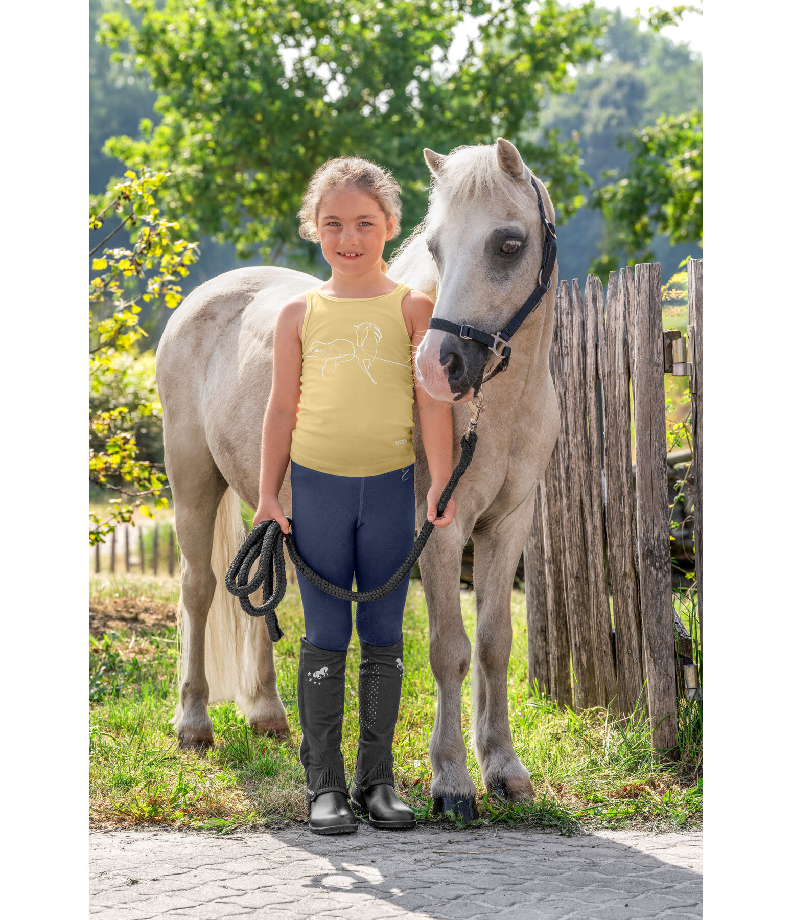 kids grip rijleggings met knievlak Beginner