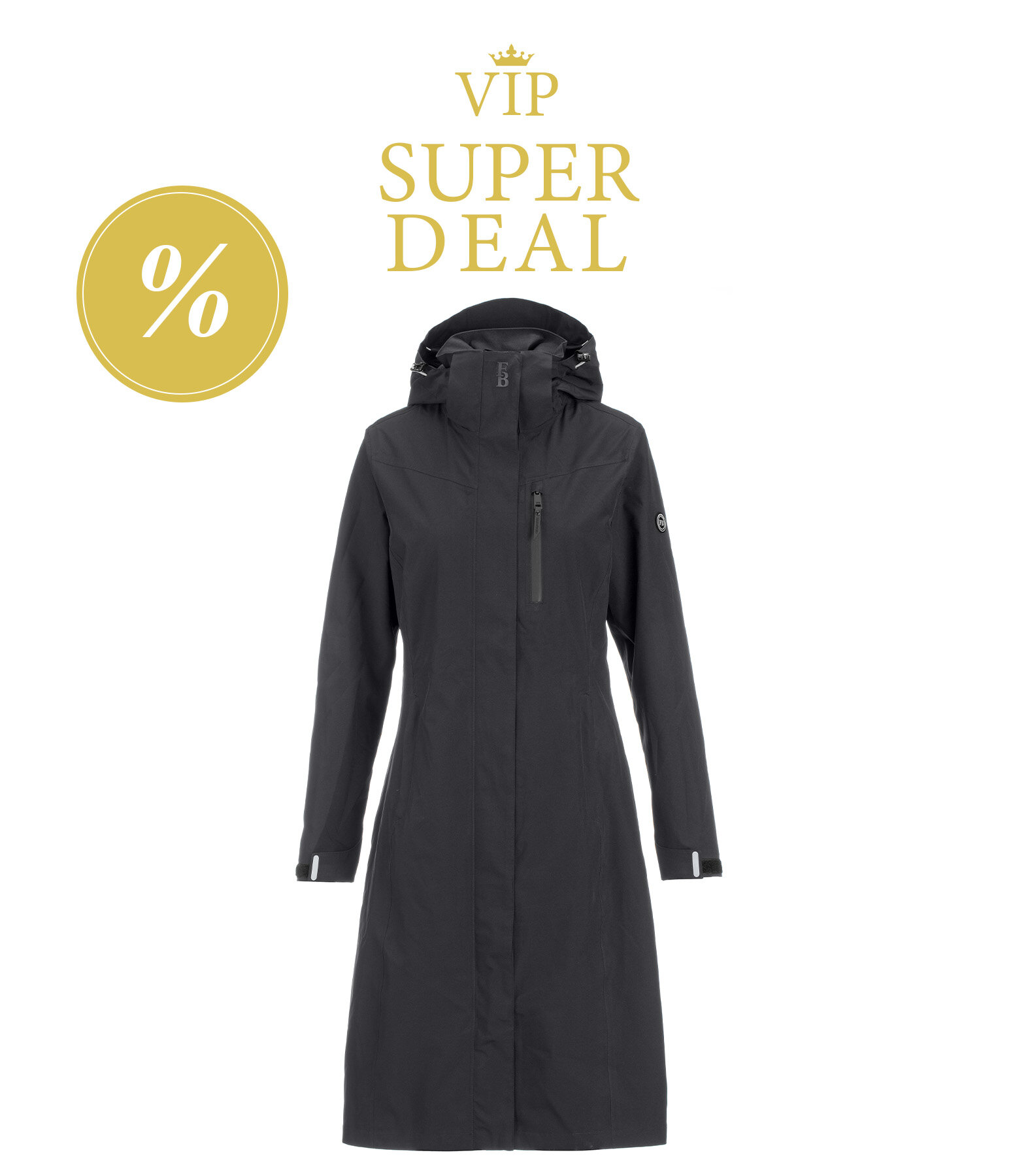 Felix B�hler functionele rij-jas Enna met capuchon