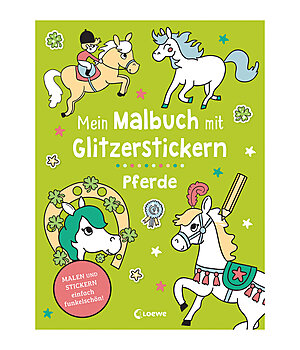 Mijn kleurboek met glitterstickers - paarden - 621911