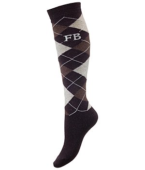Felix Bühler Merino Mix kniekousen Argyle - 750559