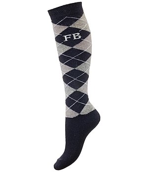 Felix Bhler Merino Mix kniekousen Argyle - 750559-2-M