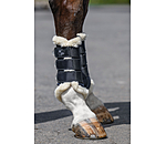 Anschmiegsame Dressurgamaschen mit Innenfutter aus weichem, weitmaschigem Distanzgewebe. Das Meshgewebe f�rdert die Luftzirkulat