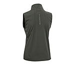 Sportliche Softshellweste aus dehnbarem 4-Way-Stetchmaterial. Winddicht und atmungsaktiv. Mit Stehkragen und unterlegtem 2-Wege-