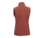 Sportliche Softshellweste aus dehnbarem 4-Way-Stetchmaterial. Winddicht und atmungsaktiv. Mit Stehkragen und unterlegtem 2-Wege-