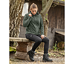 Dames-Outfit Fleecepullover in forest