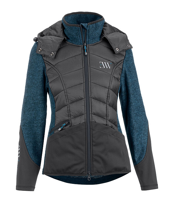 wolmix gebreid fleece hybride jas met capuchon