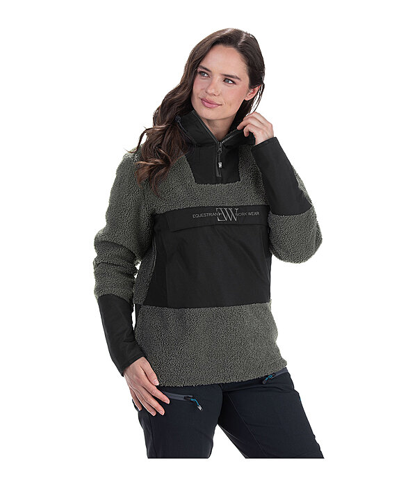 sherpa fleece hoodie met capuchon