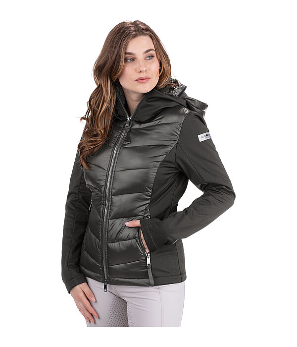 softshell combi rij-jas Claire met capuchon