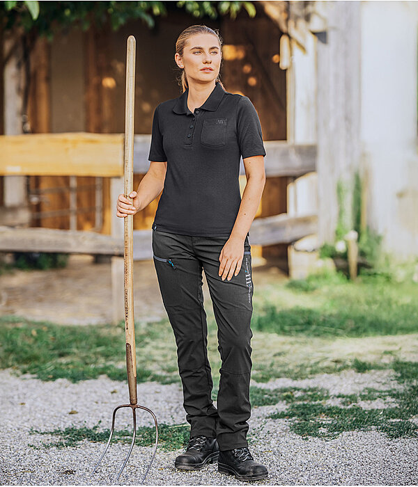 Outfit Katoen-Poloshirt in zwart