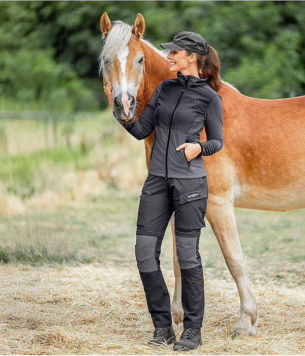 Outfit Hybrid Fleecejas Waffle in antraciet