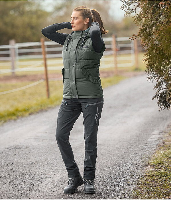Dames-Outfit Outdoor-Combi bodywarmer in forest